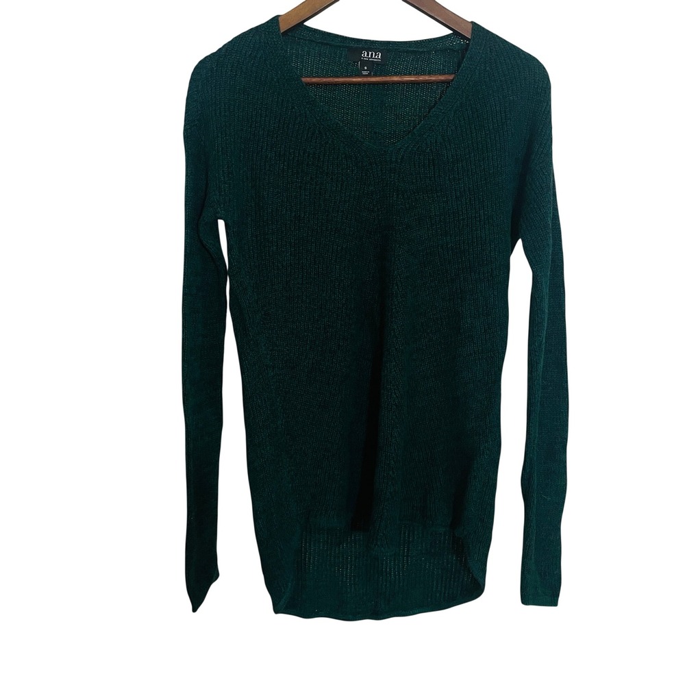 Women Y2K Fairy Grunge Ribbed Knit V-Neck Sweater Size S Cotton Earthy Fall